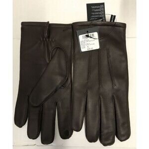 Club Monaco Men's Refined Brown Leather Glove
